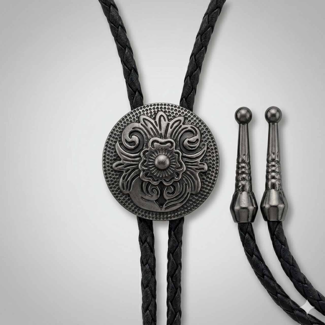 Bolotie Ornament, silber dunkel