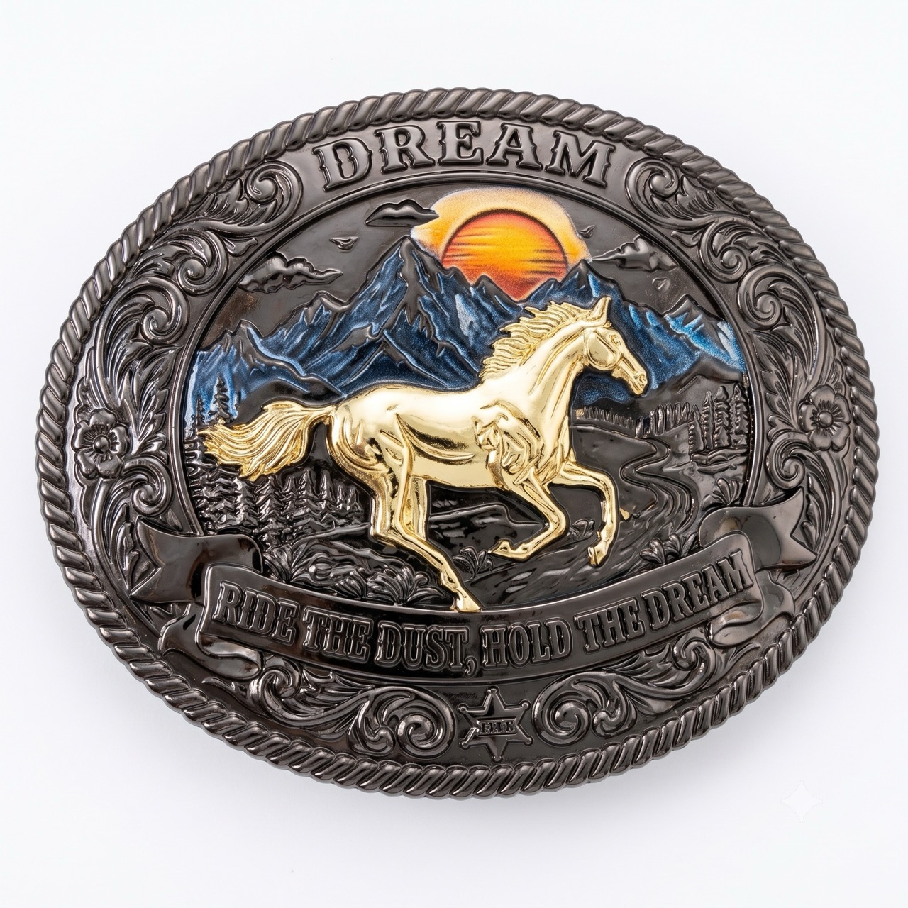 Western Buckle "Ride the Dust - Hold the Dream"